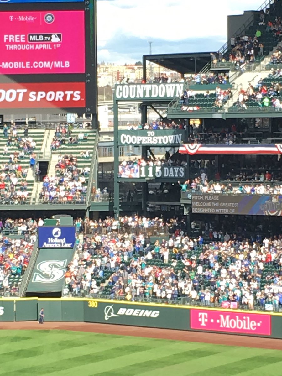 It’s #OpeningDay for the <a href="/Mariners/">Seattle Mariners</a> - yes!
Countdown to Cooperstown for #11 Edgar Martinez!  Go Mariners