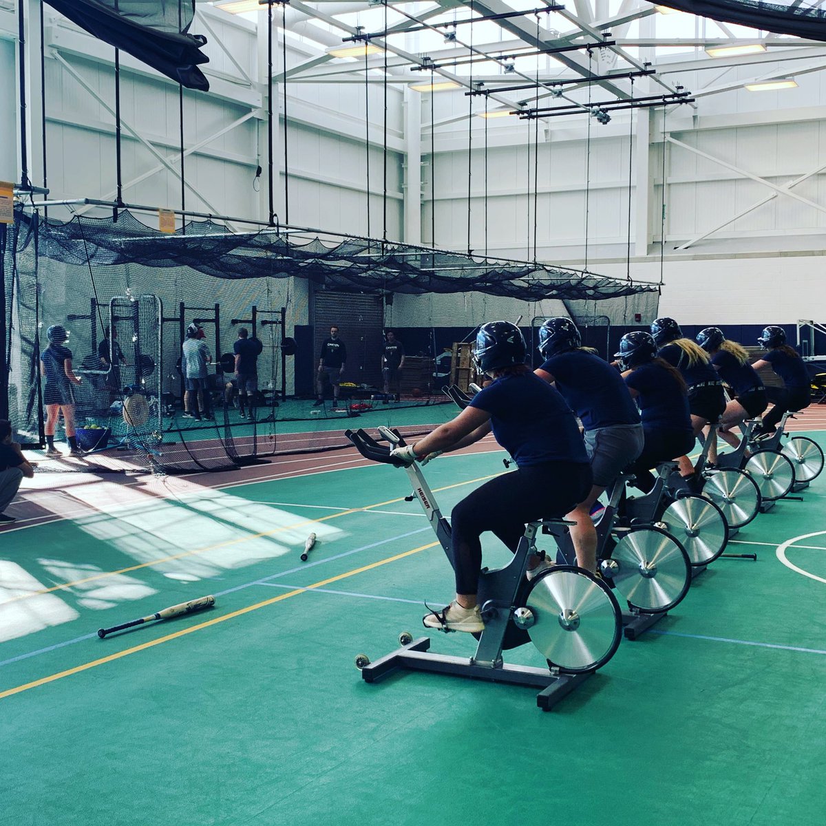 Q_Lewis07's tweet photo. Work your teammates off the bike day...one of our most beneficial practices this year! 🥎🚲🥎🚲🥎 https://t.co/AynsIsup0w