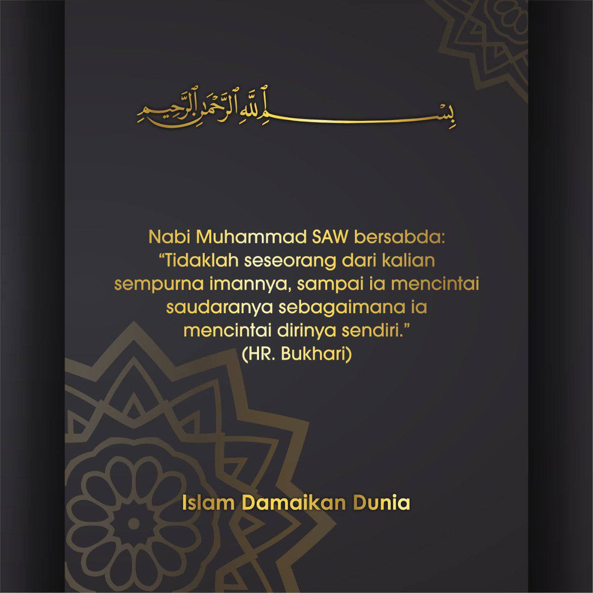 pdipjeruklegi's tweet photo. Cintailah saudaramu sebagai mana kau mencintai dirimu sendiri
#IslamDamaikanDunia https://t.co/rN6KCdyb6K