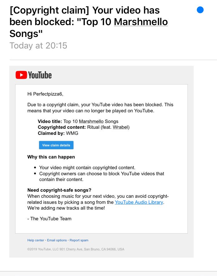 WMG FUCK YOU! 5.5K Views GONE! It’s a non monetized video. So look to see another Marshmello ranking soon. This has been a video on my channel for about 2 years. No problems. And why now is it a problem. This one of the reasons why Monstercat is the best label. #YouTubeCopyright