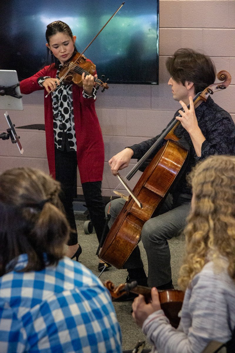 CollegiateArts's tweet photo. Thanks to Duo B for performing and working with our musicians this week!  What an unbelievable experience for all. @CougarArchive @CollegiateRVA @CougarsGlobalEd https://t.co/NmINEnZchp
