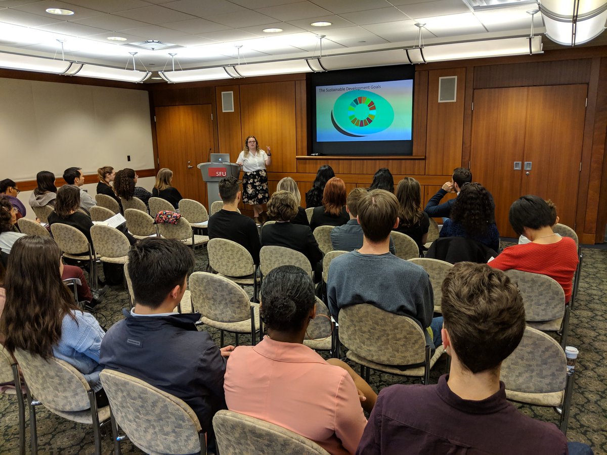 BCCIC's tweet photo. "A major finding of our research had been the fact that civil society has a huge role in implementing the SDGs - and this is the case all around the world."
So proud of the BCCIC team, presenting on their @UNACanada Greenspaces funded work! #SDGs @SdgMap https://t.co/OfGvbTxLJZ