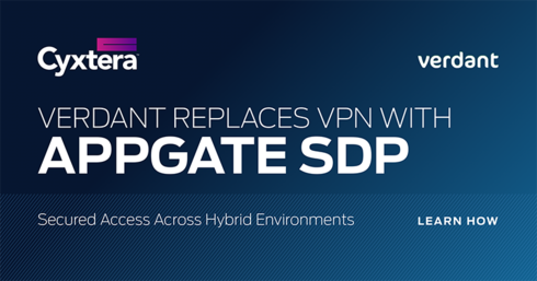 janthonyats's tweet photo. Learn about why Verdant Services selected AppGate SDP from Cyxtera Technologies as a VPN replacement for securing access across their hybrid environments and implementing a Zero Trust model. https://t.co/tv2Cldsc2U https://t.co/JlNuA7Vfoh