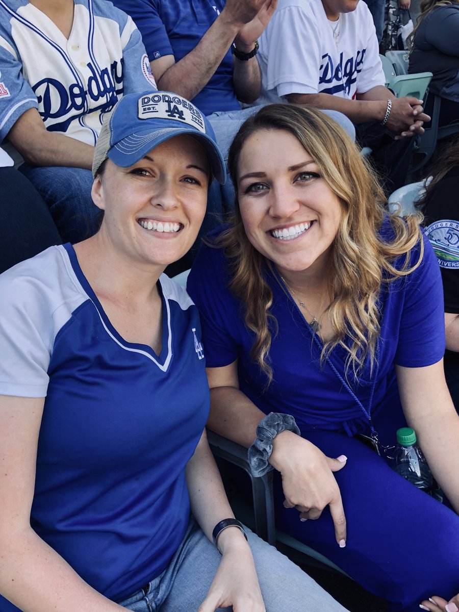 RichardLapchick's tweet photo. Happy day to see 2 great ⁦@UCFDeVosSBM⁩ alums Brittany Solis and Blair Neelands at ⁦@Dodgers⁩ home opener. Both have great jobs on West Coast pro teams. ⁦@onePULSEorg⁩ https://t.co/Mf9XDEa9iz