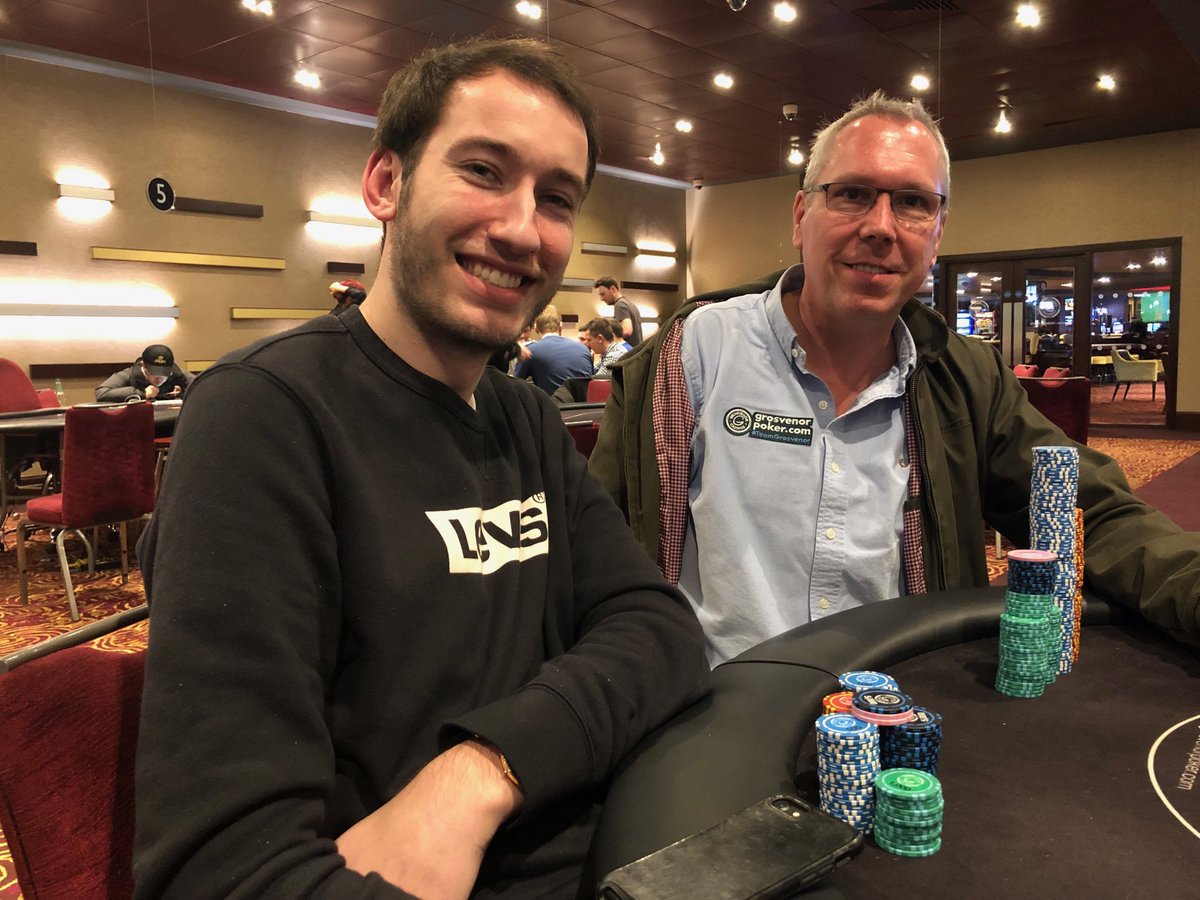 Me and my pal ⁦<a href="/wavies1210/">Will Davies</a>⁩ both made day 2 ⁦<a href="/GrosvenorPoker/">Grosvenor Poker</a>⁩ 25/25 Luton (with stacks) #TeamGrosvenor