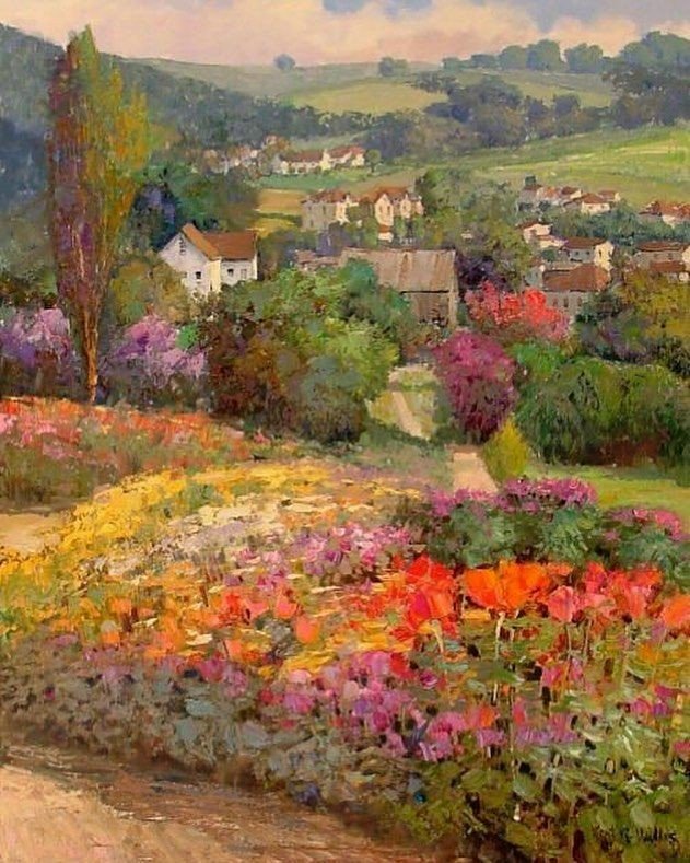 ryan_enviro001's tweet photo. Beautiful Landscape painting 
🎨 Kent R Wallis 
#art
#wildflowers 
#fieldoflavender 
#arte
#ArteYArt https://t.co/PoHyrjicdt