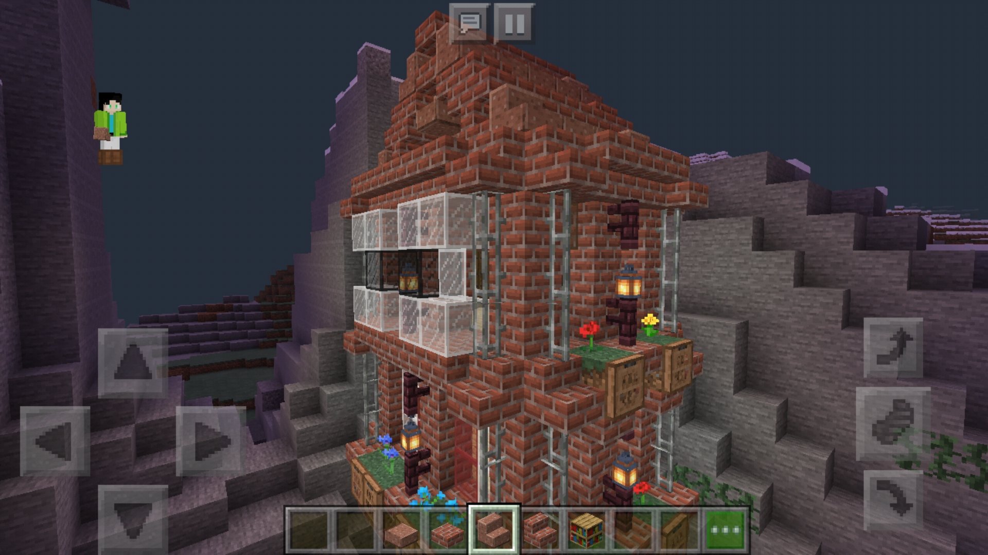 桜あかね マインクラフトbe 洋風建築 秘密基地 マイクラbe マインクラフト建築 前の建物をさらにおしゃれにデコレーションしてみました 洞窟から見たらいい感じになりました T Co 3jcklgq4f0 Twitter