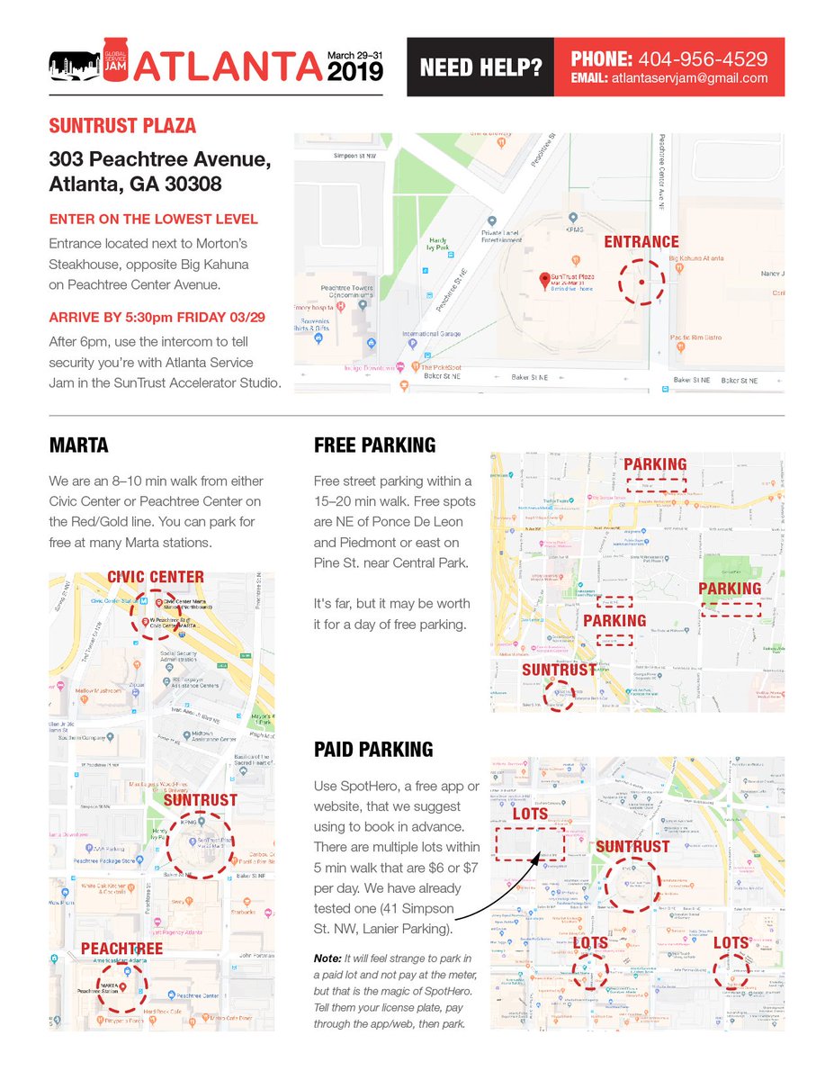 AtlantaServJam's tweet photo. We're so close to #Atlanta #GSJam! All you have to do now is get to @SunTrust Plaza before 5:30pm tomorrow. How? Here's how: https://t.co/FGpjWRwVhu https://t.co/dBAMpyVRtz