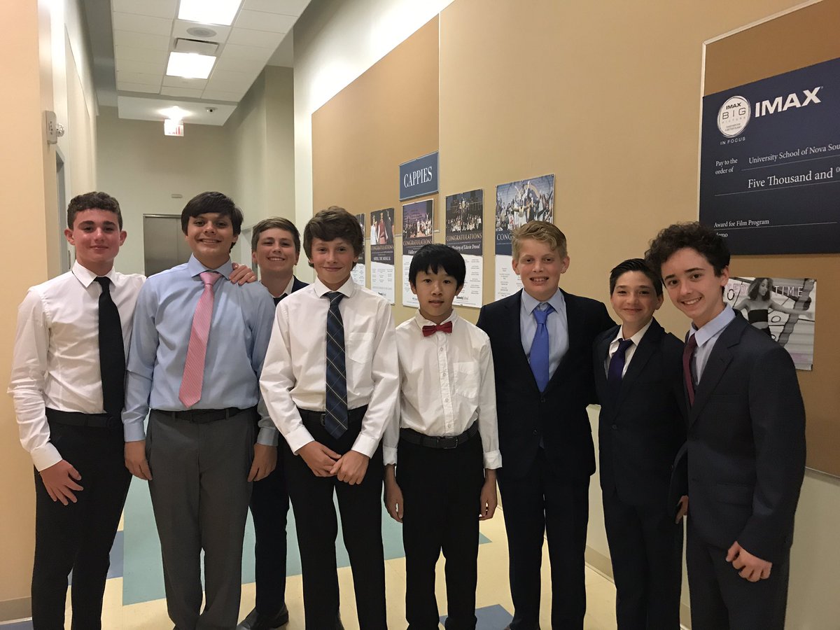 Waiting to begin the NJHS and NJAHS induction ceremony! 😀 <a href="/uschool_nsu/">University School</a>