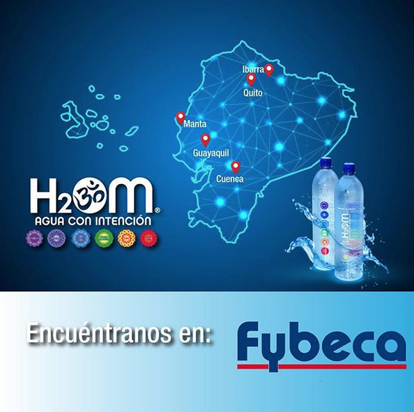 H2OmWater's tweet photo. H2Om is now available in Ecuador! 
Porque el bienestar y el estilo de vida es la misión que tiene agua  estamos en @fybeca @AguaH2Om 
#Quito #Guayaquil #Manta #Cuenca #Ibarra #Waterwithintention #H2Om 
#ecuador #aguaviva #livewater #lifestyleh2om #aguamineral #natural #singas https://t.co/Foerz7S2X8