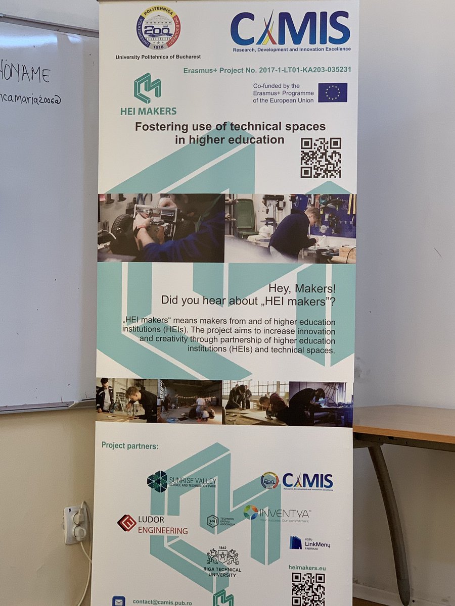 UPBCAMIS's tweet photo. UPB-CAMIS is proudly hosting a trasnational project meeting for E+ KA2 project called HEI-MAKERS about makerspaces in universities. https://t.co/PdSEqoy3zB