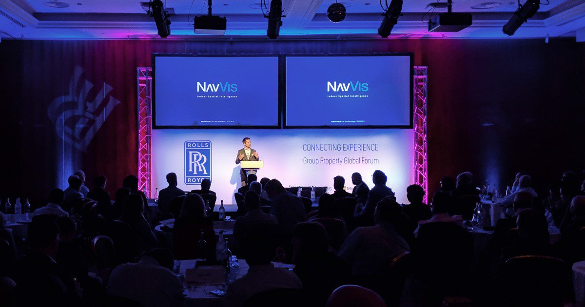 NavVisOfficial's tweet photo. Earlier this week @Felix_NavVis presented our #IndoorSpatialIntelligence tech solutions for automotive manufacturers at the @RollsRoyce Group Property Global Forum 2019. Thanks for the invitation & see you next year! https://t.co/IJKMZp5jDE