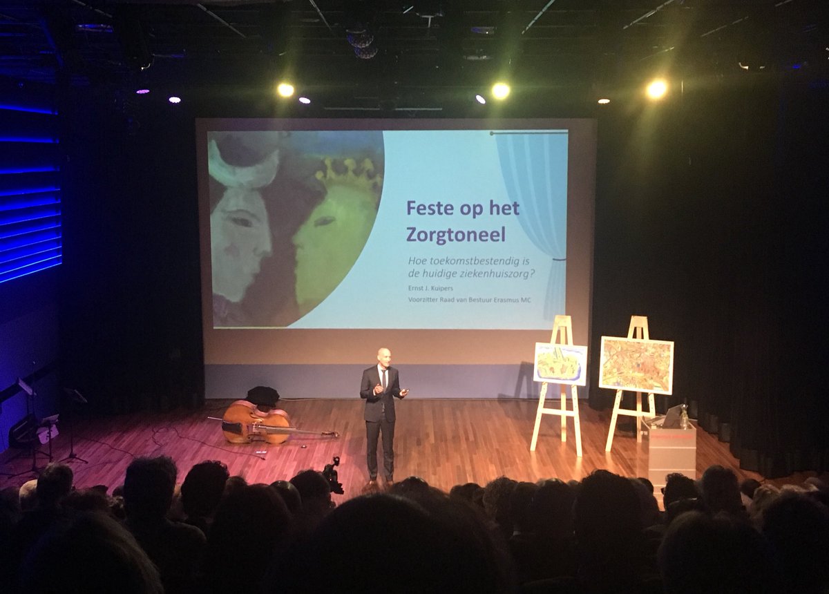 ‘Feste op het Zorgtoneel: hoe toekomstbestendig is de huidige ziekenhuiszorg?’ 

Van een historische weergave tot professionele autonomie en netwerkzorg. Waardevolle voordracht van <a href="/ErnstKuipers/">Ernst Kuipers</a> van het <a href="/ErasmusMC/">Erasmus MC</a>.

#laprelezing