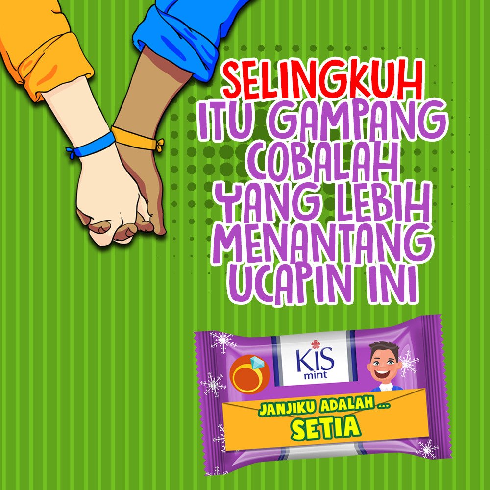 Ada yang mau coba tantangan yang satu ini gengs….

#setia #selingkuh #janji #pemilu #kisedisipemilu #emotipack  #permenkis #kismint #permen #permenkismint