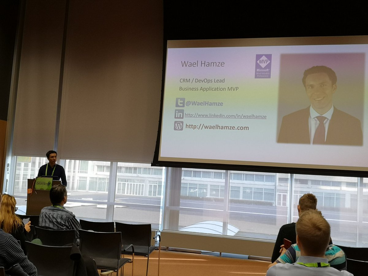 danielcai's tweet photo. @WaelHamze delivers his DevOps for Dynamics 365 CE session at #UGSummitEurope #Amsterdam https://t.co/CUxsSvCr6t