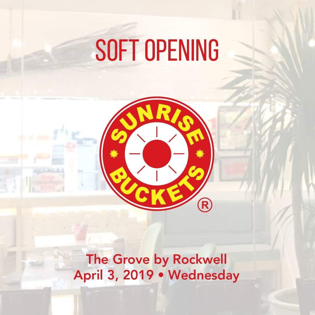 We’re looking forward to serve you again at The Grove By Rockwell! 5 days to go! See you on April 3 🍗 #sunrisebuckets