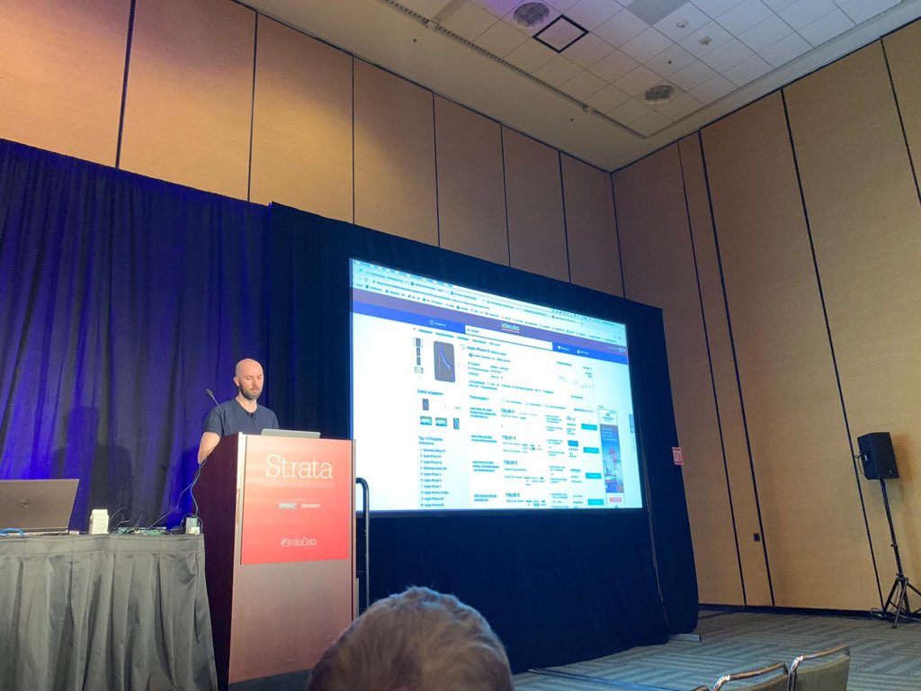 chris_lennan's tweet photo. Today I presented a Deep Learning project we worked on over the last year at #StrataData San Francisco 🇺🇸

It was a great experience to speak alongside internet giants like @Google @cloudera  @Airbnb and throw @idealo_de into the mix

@idealoTech #machinelearning @strataconf https://t.co/gpW6Rmgxq4