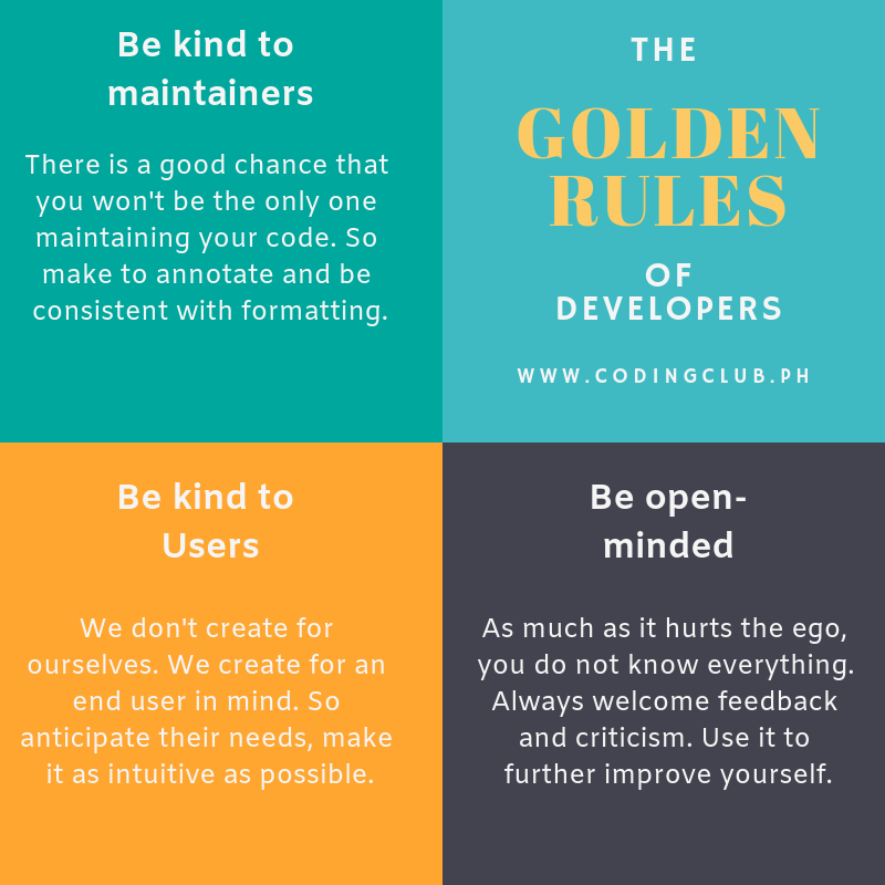 coding_club_ph's tweet image. Three simple rules to instantly become a better developer 🤙