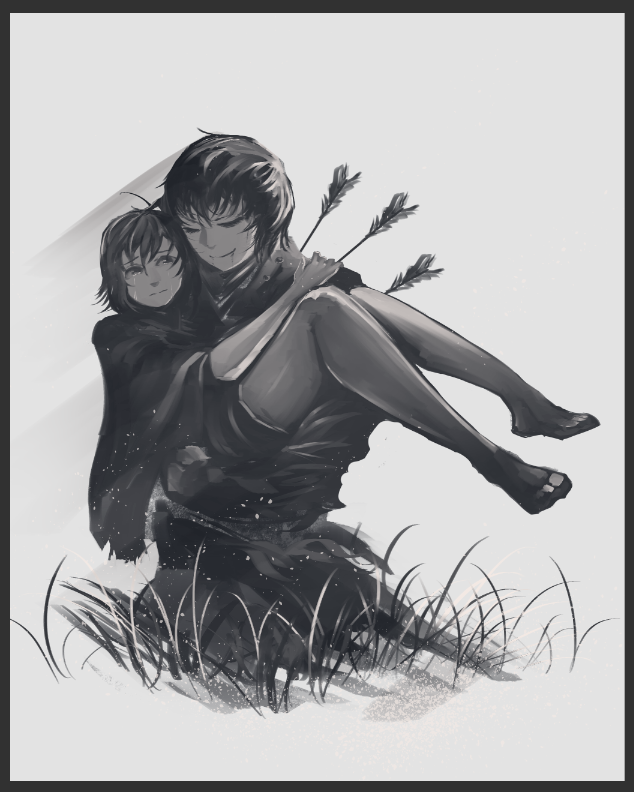 greyscale commission for @AzylSagara + progress shots 