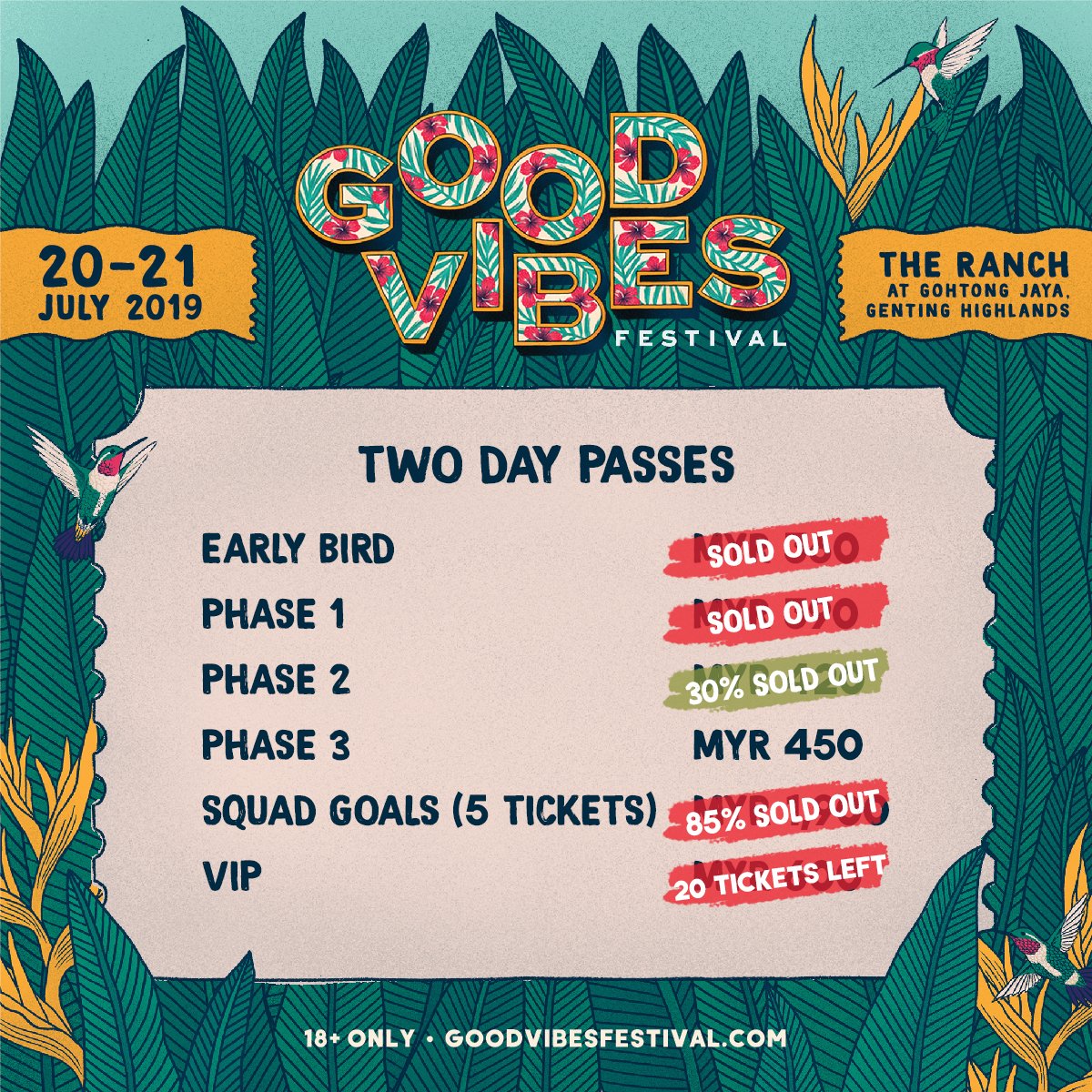 Good Vibes Festival on X: #GVF2019 tickets and packages are