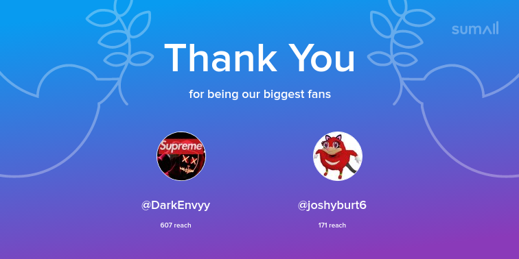 BorutoGives's tweet photo. Our biggest fans this week: @DarkEnvyy, @joshyburt6. Thank you! via https://t.co/mYBzrQ8qRo https://t.co/dC7Fyc9pgX