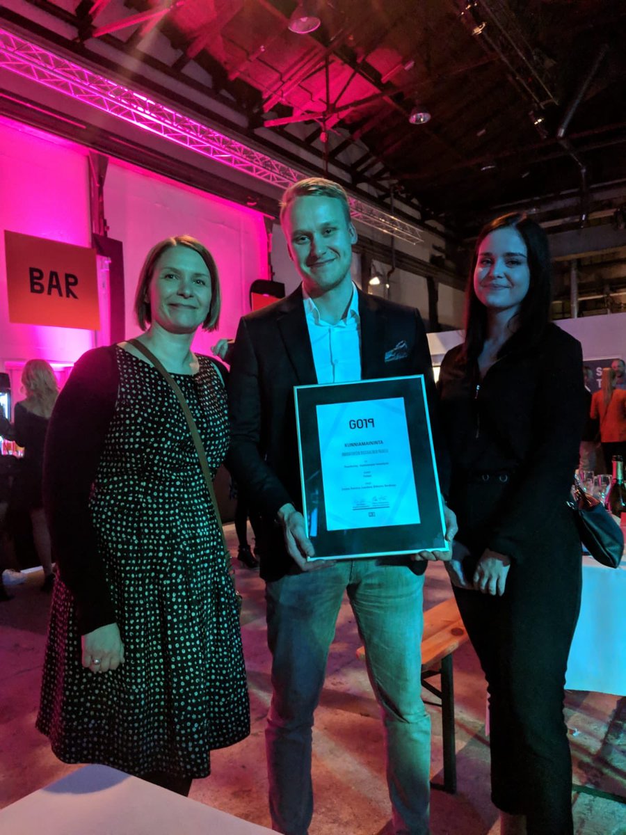 AnneKSalonen's tweet photo. Jee, #Fortum SmartLiving -palvelu sai kunniamaininnan Grand One kilpailussa sarjassa Innovatiivisin digitaalinen palvelu 🎉 Kiitos yhteistyökumppaneille #Leanheat, #Futurice, #Bitfactor ja #Nordkapp https://t.co/OfoGcTzoLj