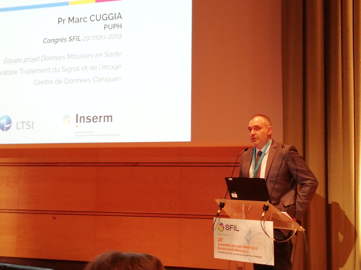 sfilasso's tweet photo. #CongresSFIL2019
Session Exploitation des données  #BigData Pr Marc Cuggia https://t.co/SbQY8oRwgc