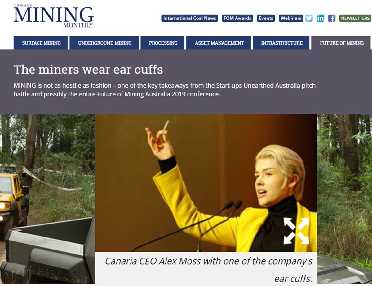 OMG 

‘Mining is not as hostile as fashion’

I made a joke at a mining conference on Monday and now it’s literally the headline on Mining Monthly! 🤣🤣🤣 I can’t I’m dying 

#mining #technology