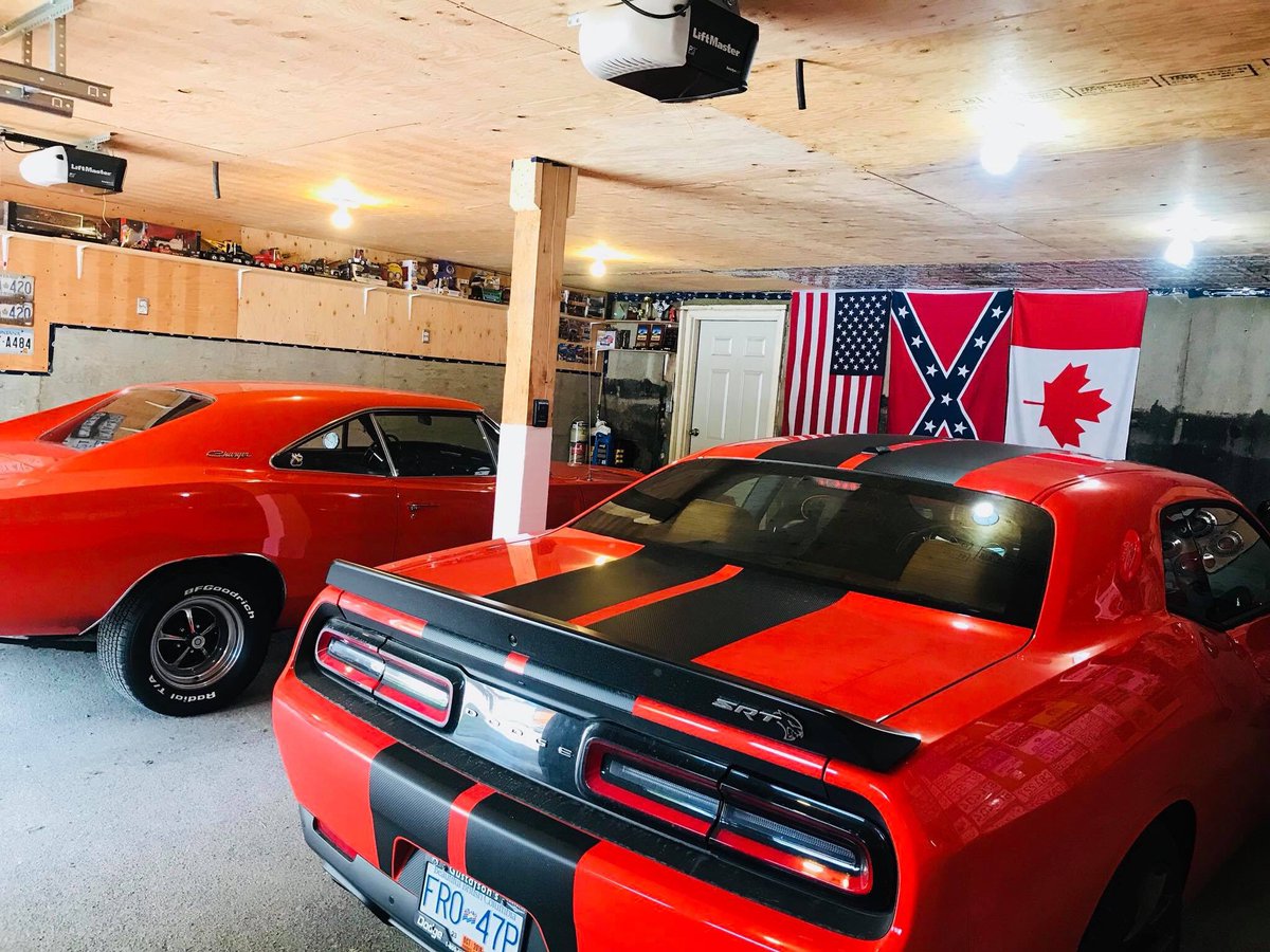 dragon3girl69's tweet photo. Happy Mopar Friday🙌🔥🙌Soon my HellCat will be out of winter storage and home with its mamma😊#2017challengerHellCatSRT #68chargerRT #moparchick #MoparOrNoCar #Mopar4Life #MoparNation #dodge #Chrysler #bcisbeautiful🇨🇦 https://t.co/T7n3rmWfKR