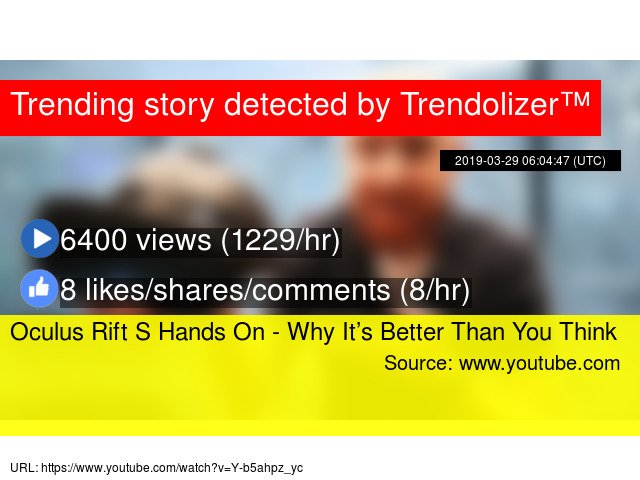 Oculus Rift S Hands On - Why It’s Better Than You Think #Instagram #Facebook... virtualreality.trendolizer.com/2019/03/oculus…