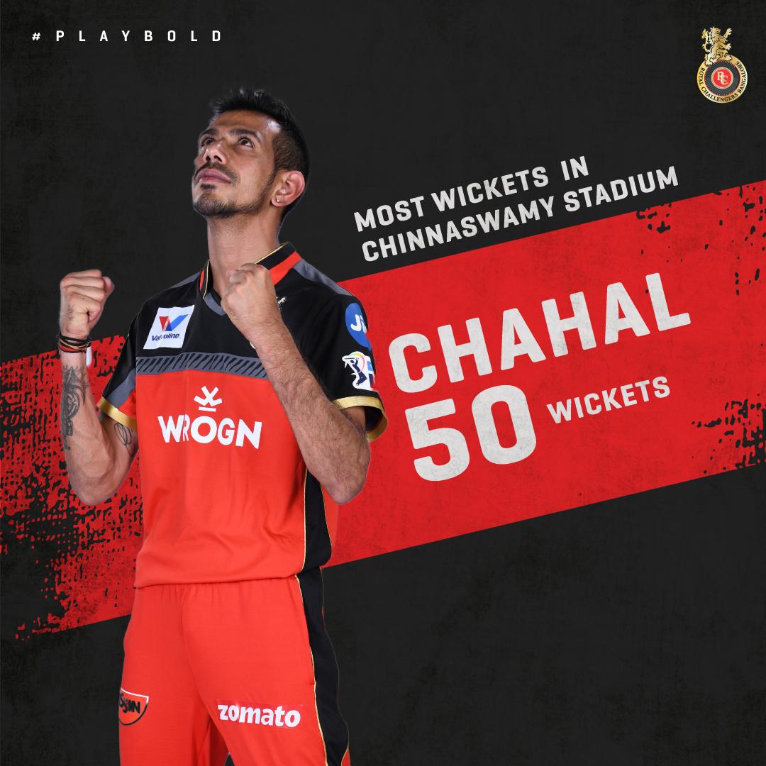 RCBTweets's tweet photo. What a thrilling match! Chahal, Virat and ABD performed fantastically, and created significant individual records. Congratulations, guys! Let’s keep #PlayingBold like this. https://t.co/TBCJyRXplv