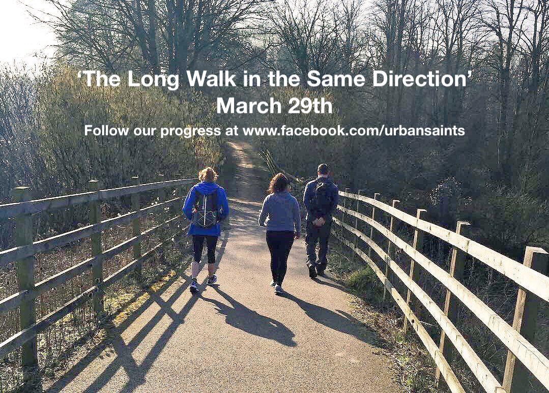 urbansaints's tweet photo. "Let's go to walk...!" It's the big day for the Urban Saints team - 'The Long Walk in the Same Direction': https://t.co/IUFTGRroZ3 (follow the team's progress on our Facebook page) #uslongwalk https://t.co/btXknYkb0L