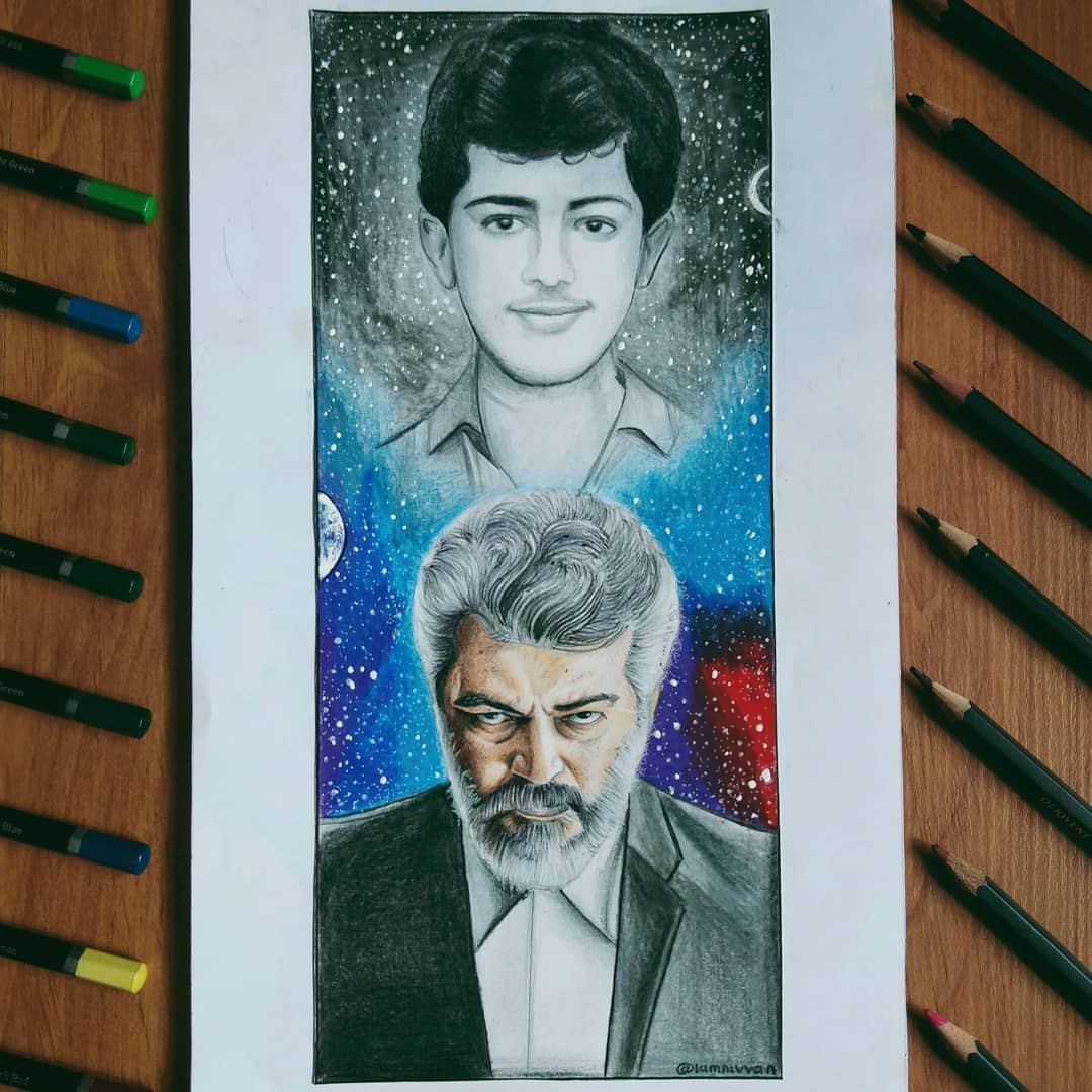 A fan art for Thala #Ajith sir. 

Credits : instagram.com/p/BvlIaOyl0IF/

| #NerkondaPaarvai |