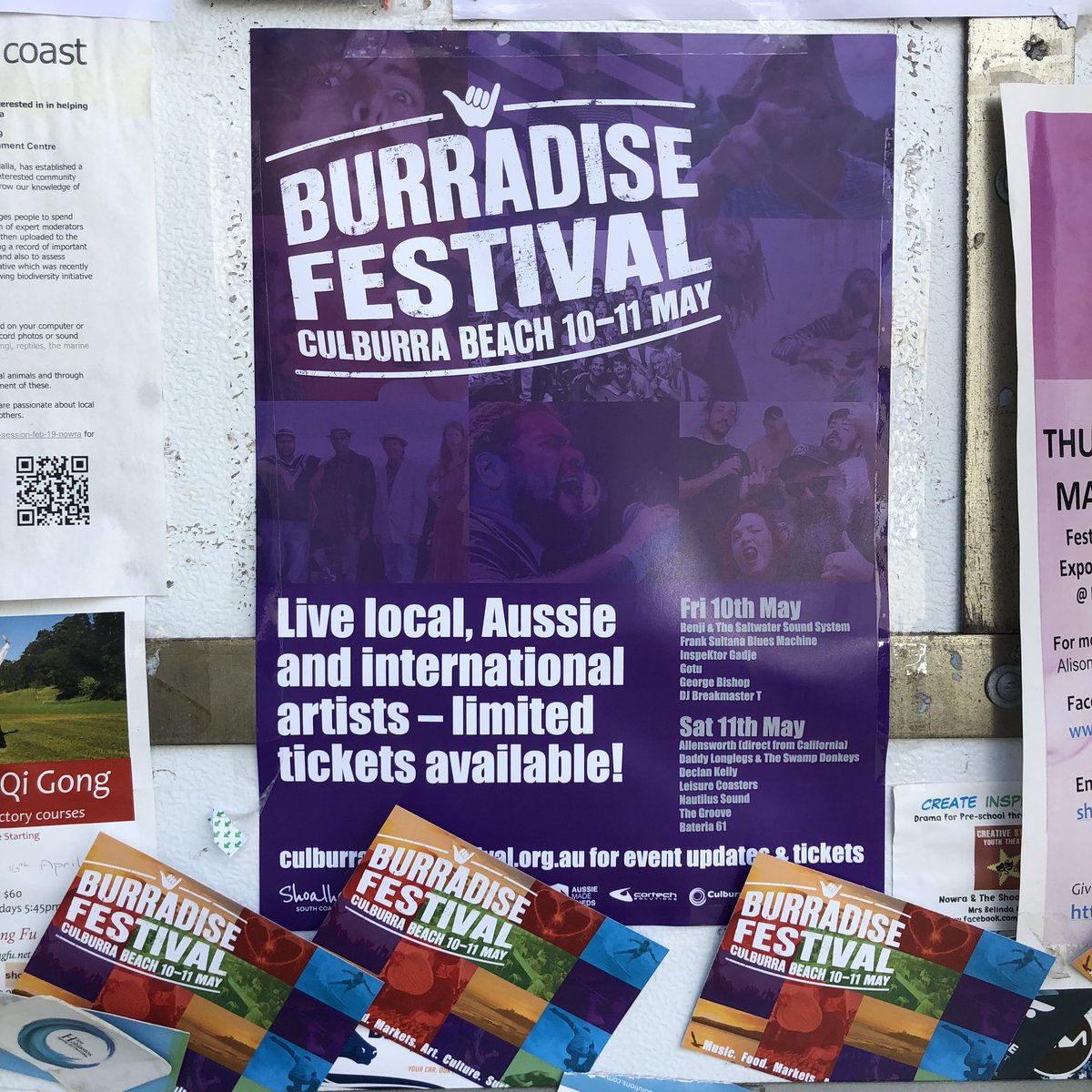 culburrafest's tweet photo. Early Bird Tix are going gang buster get in early birds 2 nights live music $40 closes soon #BurradiseFestival @VisitShoalhaven #culburrabeach #livemusic #musicfestival https://t.co/ONlIIm7lBP