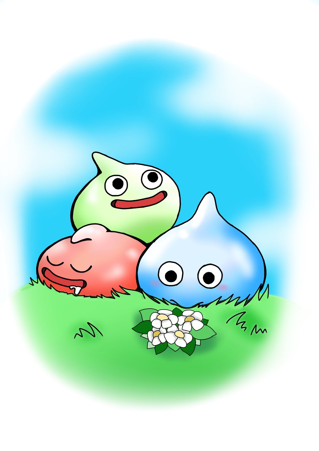 Jujube イラスト アイビス デジタル絵 Dq ドラクエ ドラゴンクエスト スライム アイビスチャレンジ 崩れたスライムタワー T Co 3ycptsuodd Twitter