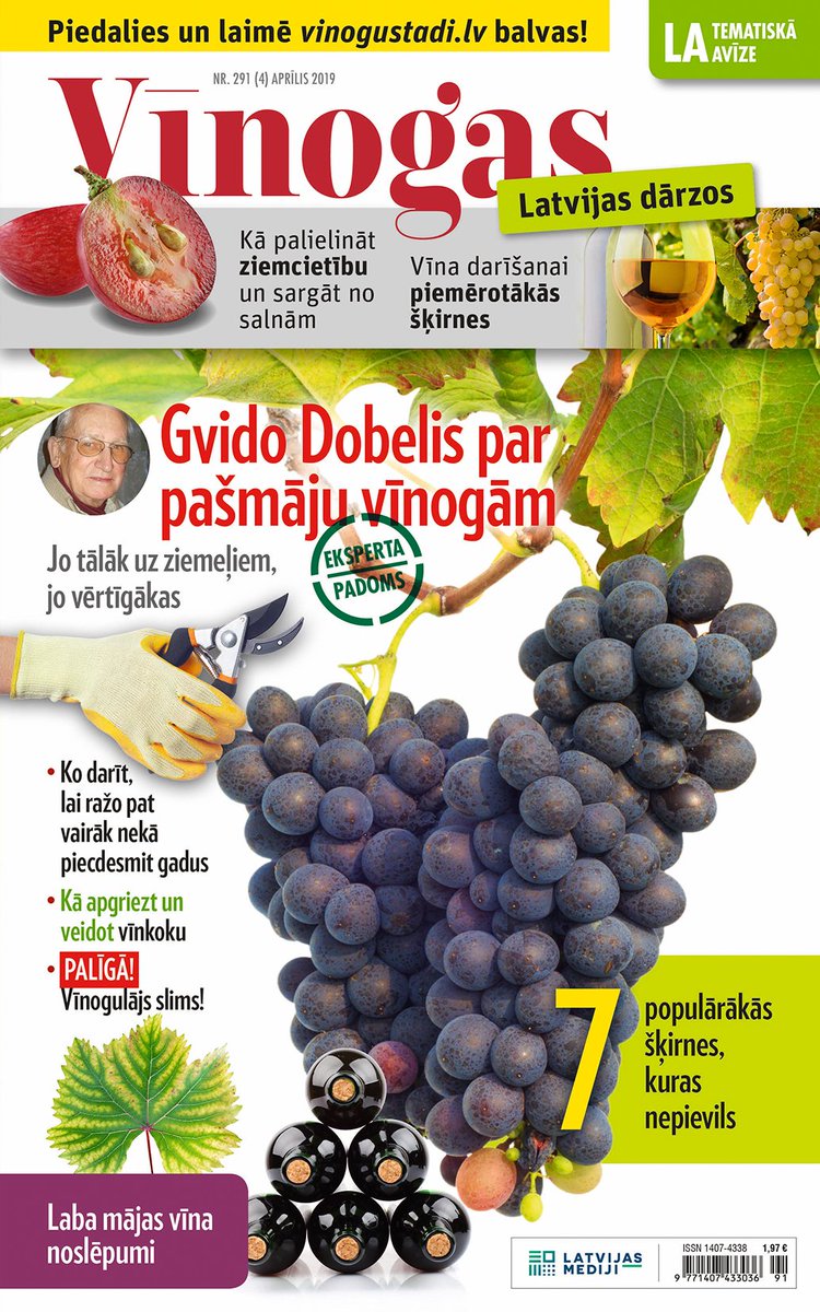Kā palielināt ziemcietību un pasargāt vīnogas no salnām; ko darīt, lai vīnogulājs ražotu vairāk nekā piecdesmit gadus; kā apgriezt un veidot vīnkoku. Uzzināsiet arī 7 populārākās šķirnes un laba mājas vīna noslēpumu. izdevumu meklējiet šeit: veikals.la.lv