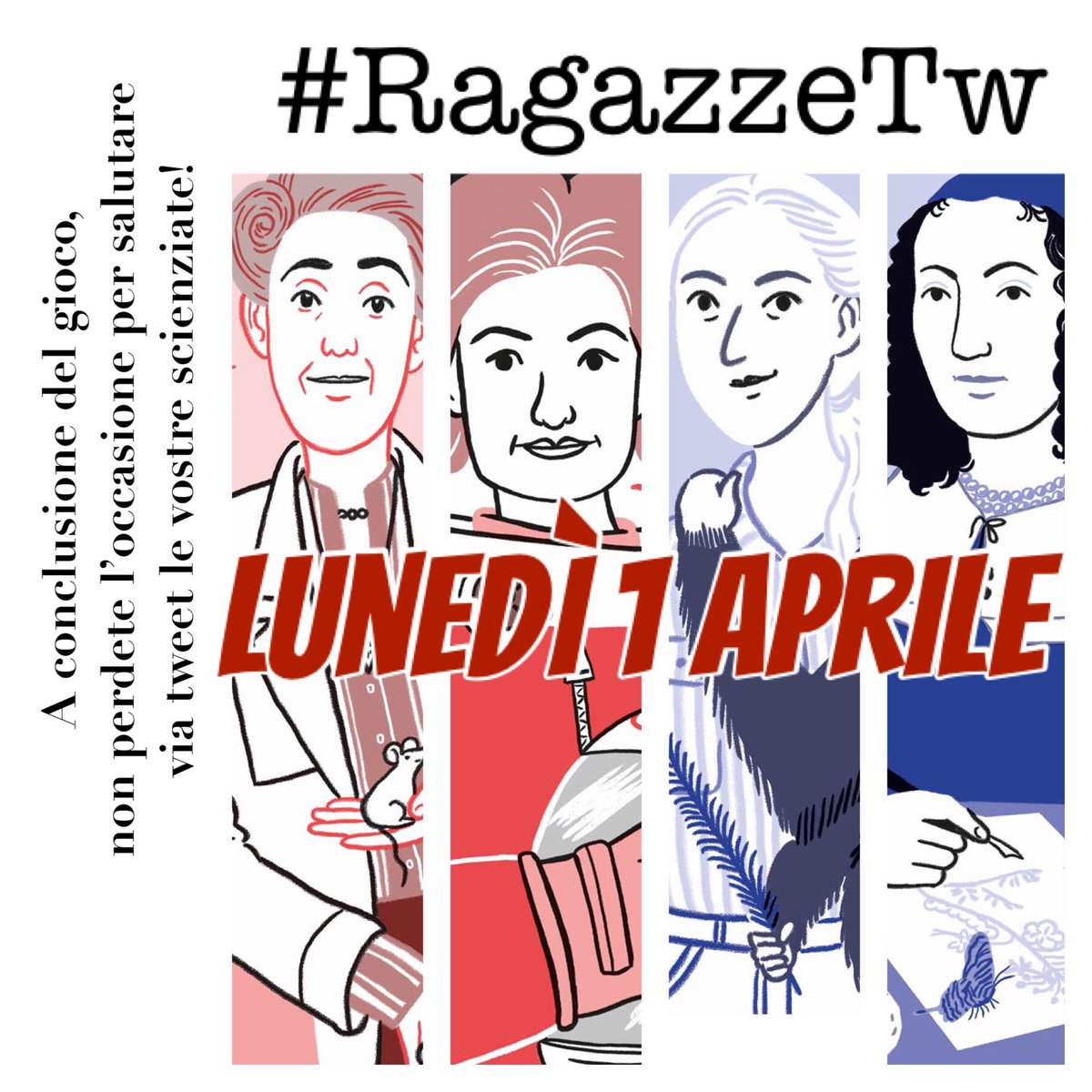 Oggi è l’ultimo giorno per leggere e giocare con <a href="/MontalciniTw/">MontalciniTw</a> e la madrina social <a href="/RobiVil/">Roberta Villa</a>!

Per festeggiare la conclusione del nostro progetto di socialreading, lunedì 1 aprile, tornano tutte le #RagazzeTw, per salutare i loro lettori e le loro lettrici #STEM!

<a href="/disinformatico/">So long, and thanks for all the fish</a>