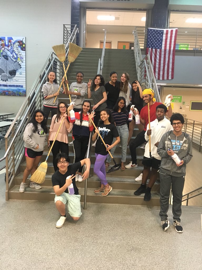 So.... while everyone else rushed out with the bell to start spring break, National Achievers hung around to tidy up the campus!  Thanks NAS members.  Awesome job!