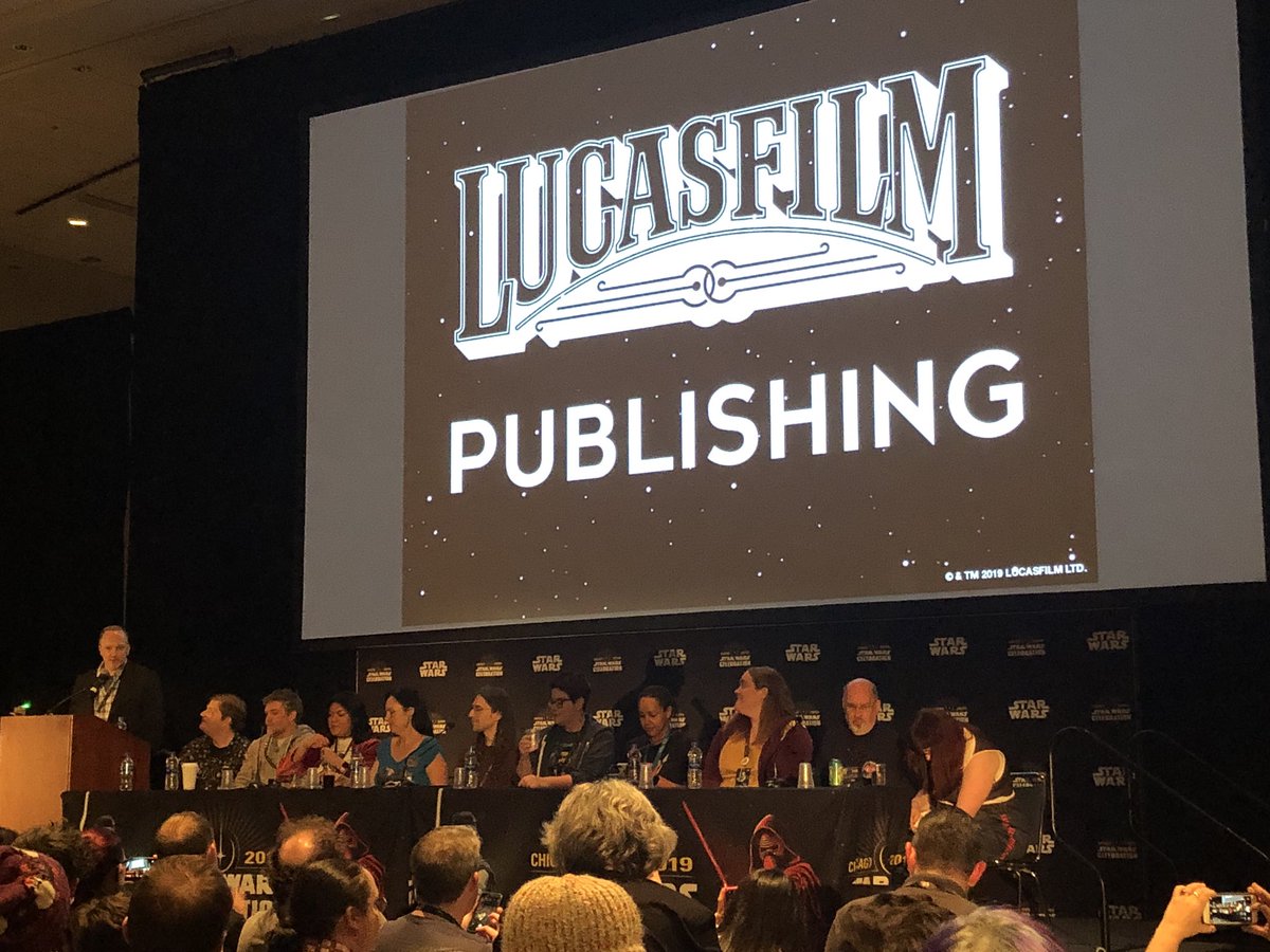 TatooineSons's tweet photo. We’re at the Lucasfilm Publishing Panel. Make sure you subscribe to our podcast to get all the details! We’re on @anchor and all pod catchers! #StarWarCelebration #SWCCPod #MakeTerbusCanon https://t.co/byubDL94XZ