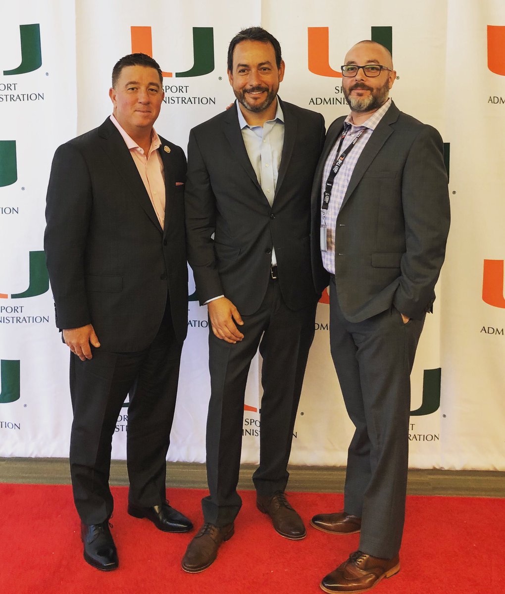 <a href="/UMiamiSIC/">UM Sport Industry Conference (SIC)</a> yesterday with <a href="/MIASBLIV/">Miami Super Bowl LIV</a> VP Brian Bishop &amp; <a href="/InterMiamiCF/">Inter Miami CF</a> Chief Business Officer Jurgen Mainka. Can’t thank them enough for their attendance, participation &amp; support! #sportsbiz #superbowl #intermiamicf #nfl #mls #networking #miami #conference