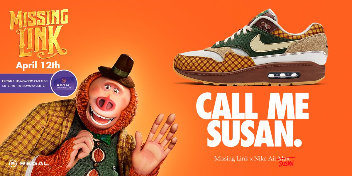 RegalMovies's tweet image. Calling all sneakerheads! FOLLOW us and RETWEET with #MissingLinkNikePrizeGiveaway for a chance to win! 🎟: regmovi.es/2VEyKJ6 Rules: regmovi.es/2UyZP3V