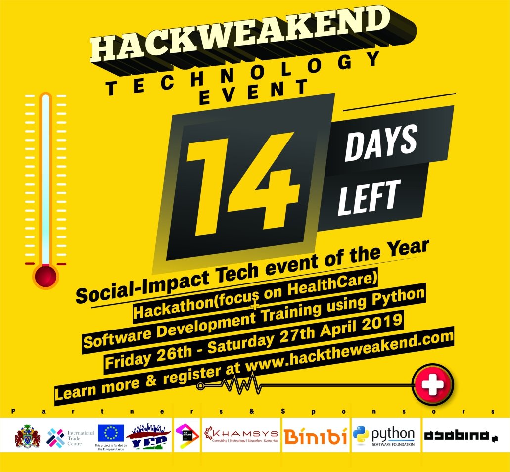 Fabiyi_WaleTaza's tweet image. We counting down to the most prolific #socialimpact #techforgood event of the year in the #Gambia ..
Proudly supported by @yepgambia @jetbrains @Khamsys #binibi @ThePSF @vidbina #AsabinaGMBH @hackweakend @opensourceacad