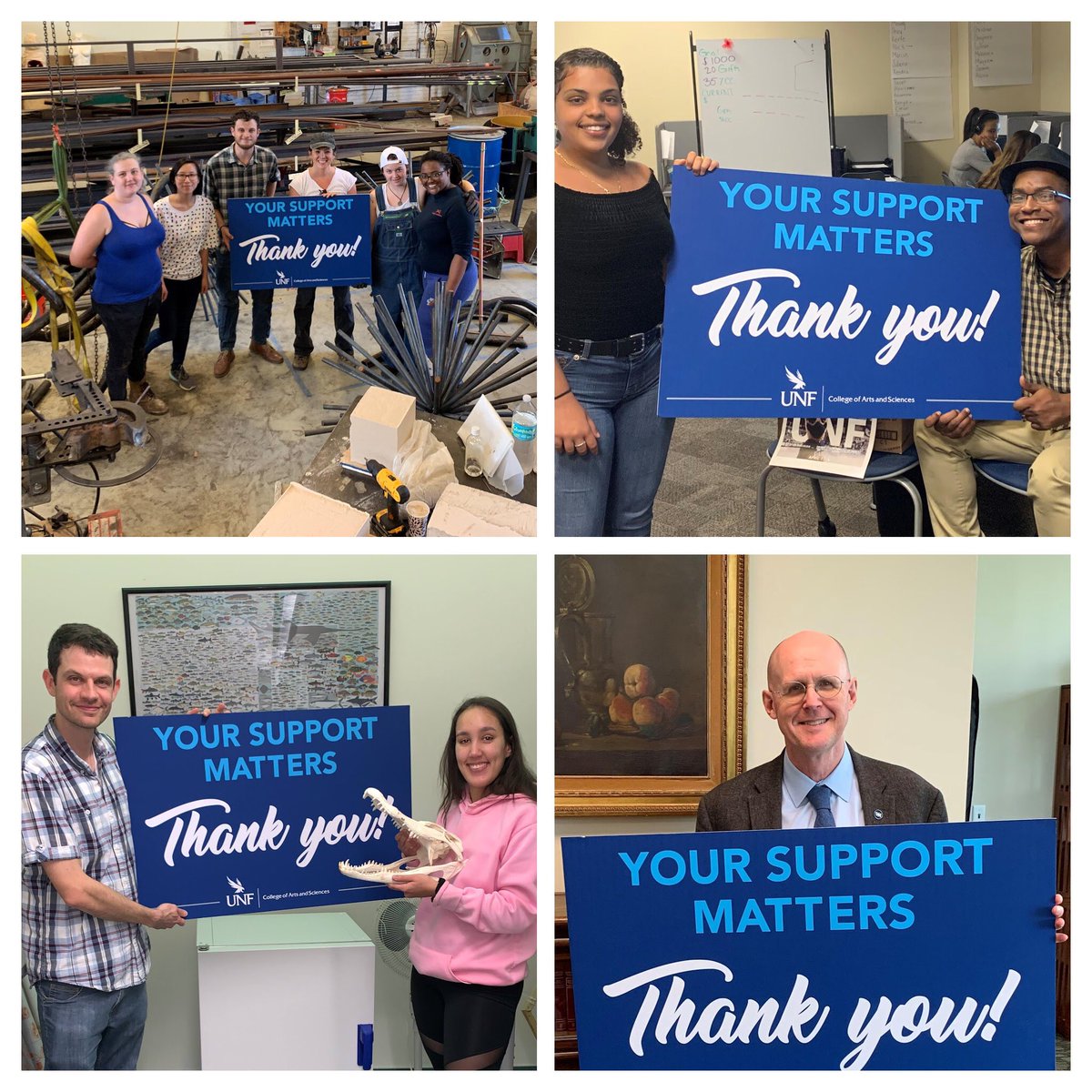 So happy to share that the UNF College of Arts &amp; Sciences won the #FloridaBlue participation challenge for the most donors on #UNFGivingDay.  Thank you donors!