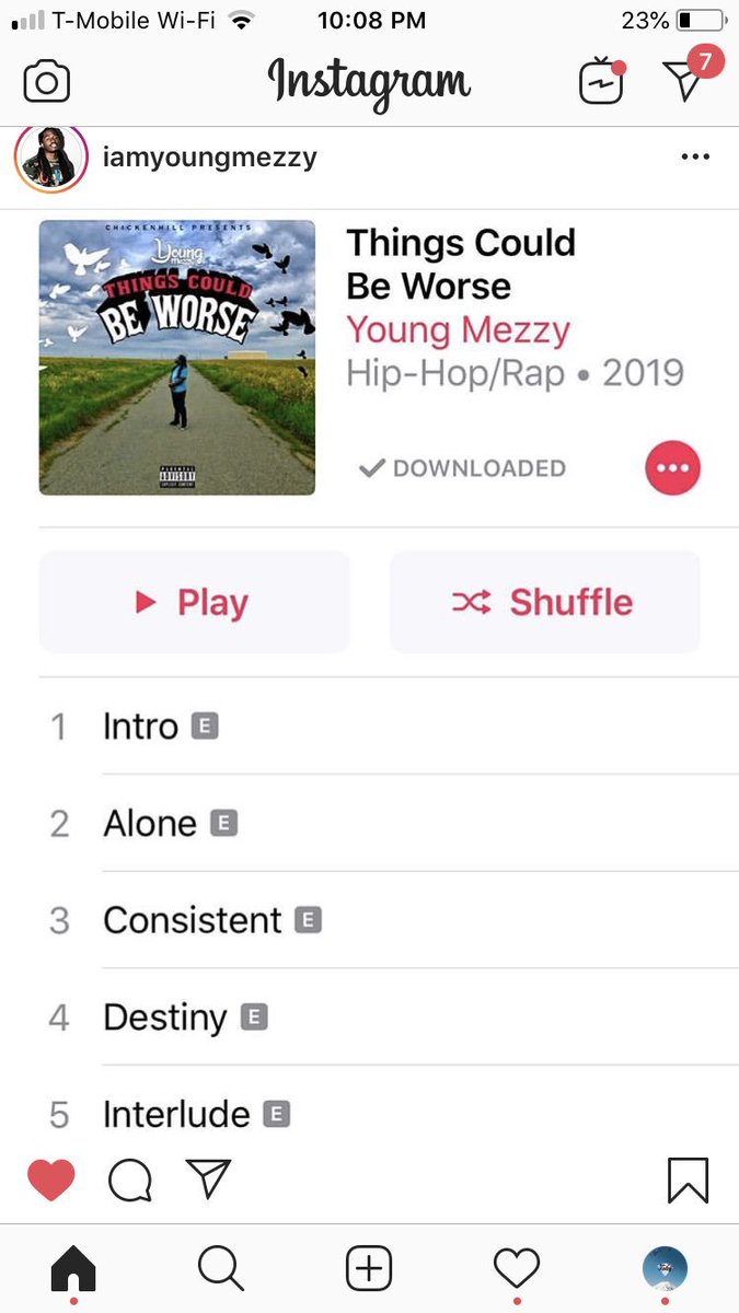 FoleyBeats's tweet image. “THINGS COULD BE WORSE” by @IamYoungMezzy out now! Tracks 2,4,6,8, and 12 prod by me📈