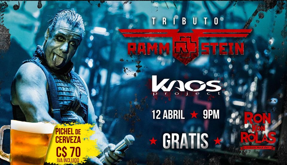 Disfruta tu Noche de Viernes con el #Tributo a Rammstein interpretado por Kaos Project

"Picheles de Cerveza a C$ 70"
Hora: 9 pm / GRATIS

Del Hotel Seminole 2 1/2c Al Sur