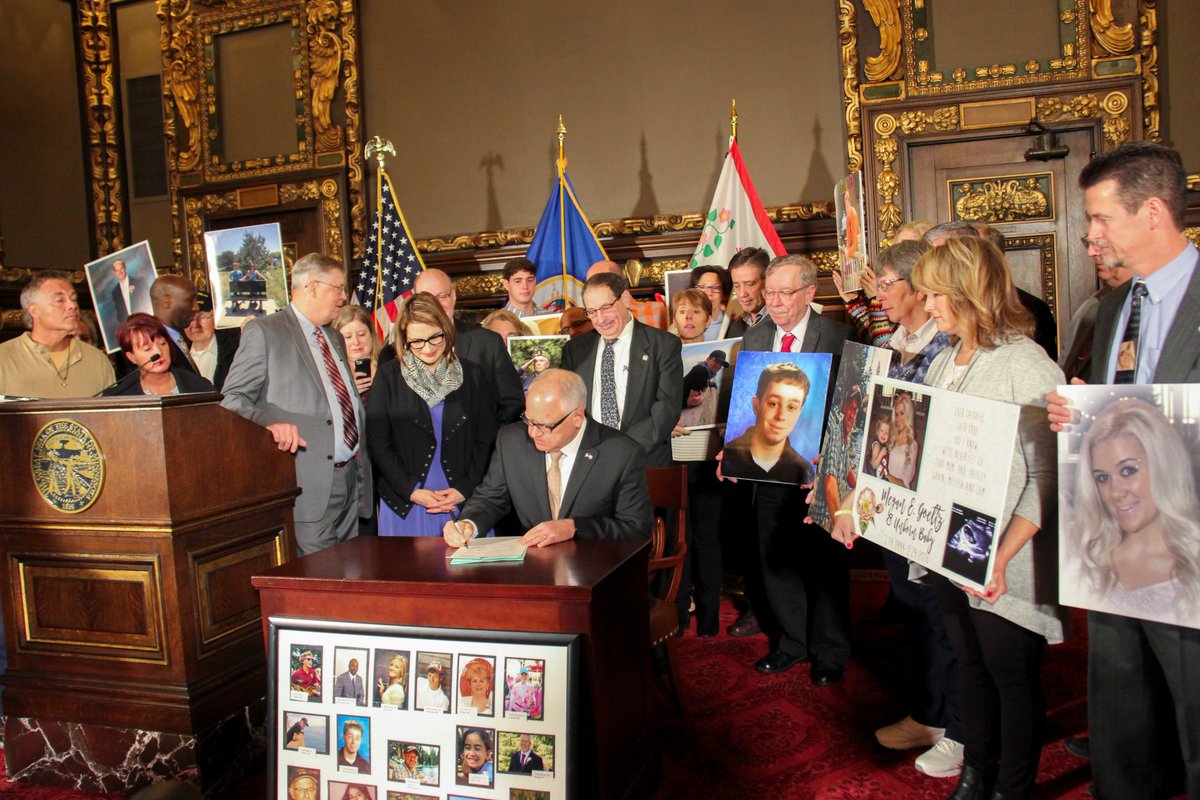 GovTimWalz's tweet photo. Our first priority is the safety and security of Minnesotans. Today I was proud to sign a bill that does just that.

The bipartisan “hands-free” cell phone bill bans the use of hand-held cell phones while driving, aiming to reduce distracted driving and save lives. #mnleg #mngov https://t.co/W4rHJ7TFvm