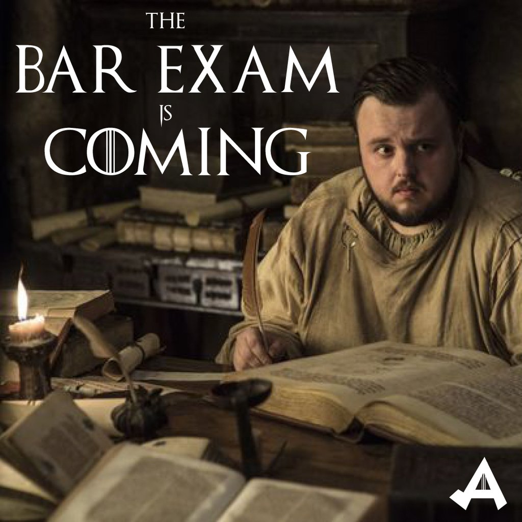 AdaptiBar's tweet photo. So, will you hit the books or spend 63 1/2 hours binge-watching every episode of Game of Thrones? (Yes, that is how long it would take.) The choice is yours.

[📸: Helen Sloan, @helenstills]
.
.
.
#adaptibar #barprepproblems #barprep #barexam #futurelawyer #gameofthrones #got https://t.co/kT6mO4ZccP
