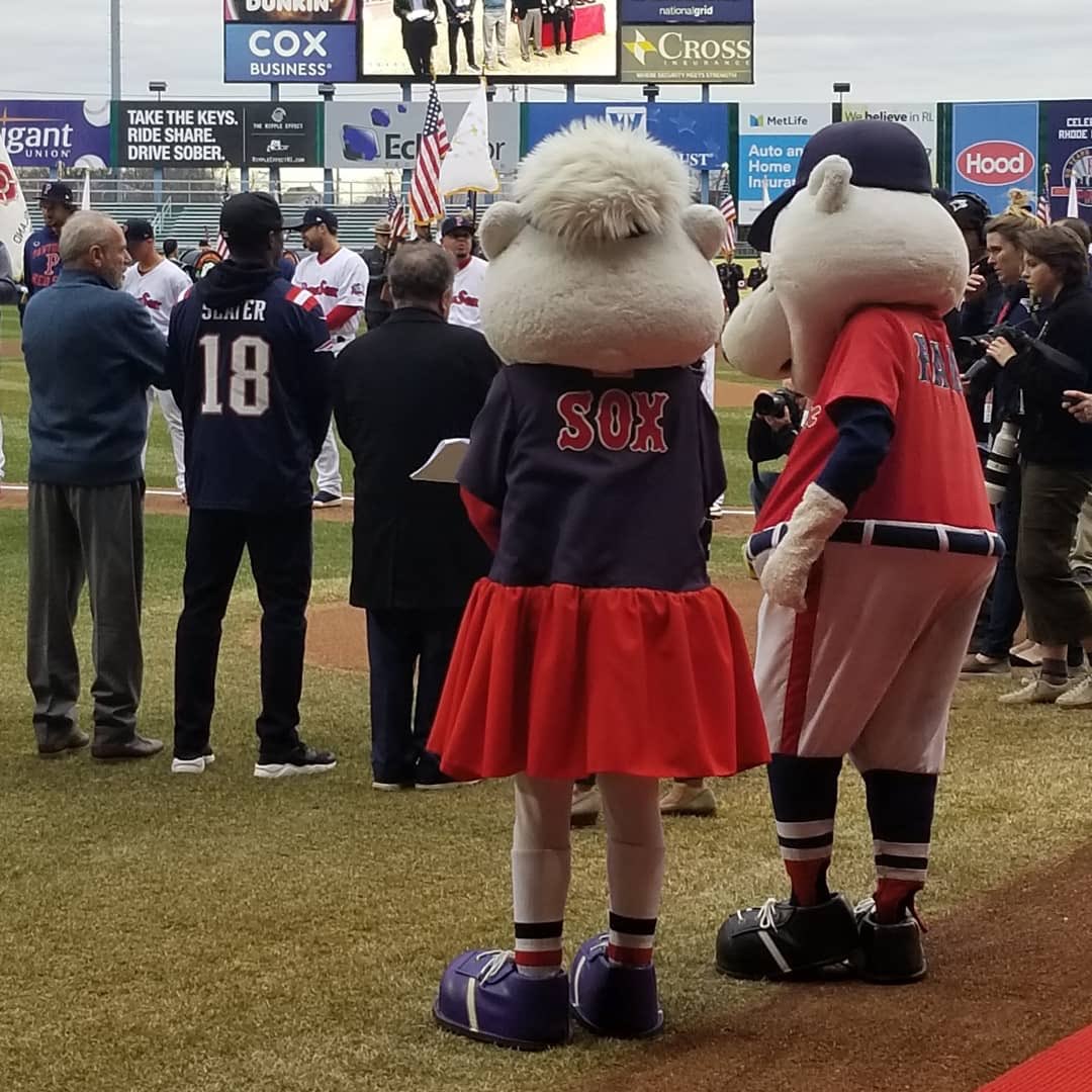 Opening ceremonies and World Series ring presentations! <a href="/PawSox/">Pawtucket Red Sox</a>