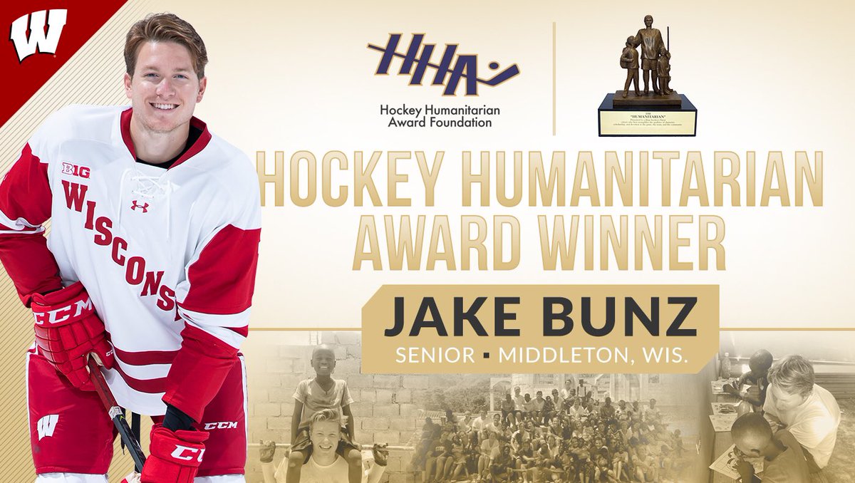 BadgerMHockey's tweet photo. Congrats to @jake7bunz. What a great honor! #Badgers https://t.co/kEQXbpiQEq