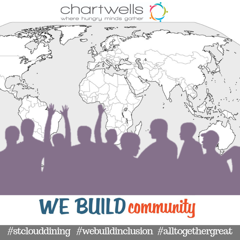 huskiesdining's tweet photo. We Build Community! Take time to invite others, pass along a compliment, connect, be polite and respectful of others. #alltogethergreat #stclouddining #webuildinclusion https://t.co/eDjJFLkNXN